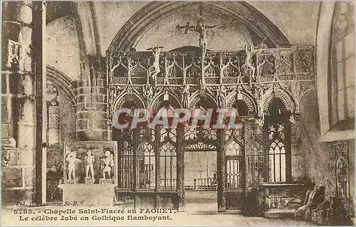 Cartes postales Chapelle Saint Fiacre au Faouet le Celebre Jube en Gothique Flamboyant