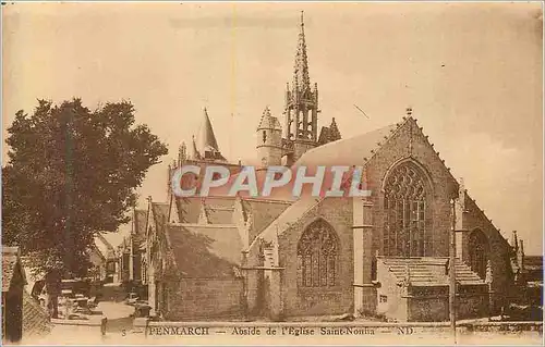 Ansichtskarte AK Penmarch Abside de l'Eglise Saint Nonna