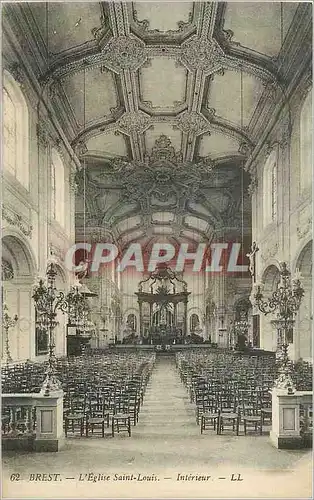 Cartes postales Brest l'Eglise Saint Louis Interieur