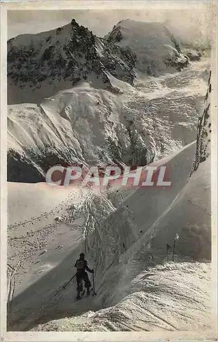 Cartes postales moderne Chamonix Piste de Ski du Brevent alt 2525m