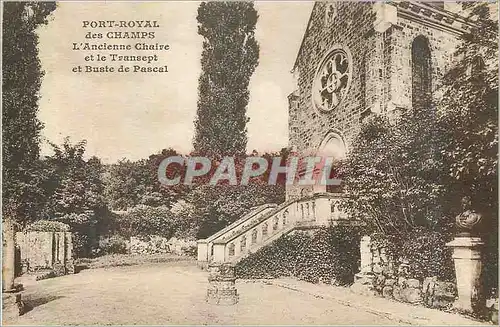 Ansichtskarte AK Port Royal des Champs l'Ancienne Chaire et le Transept et Buste de Pascal