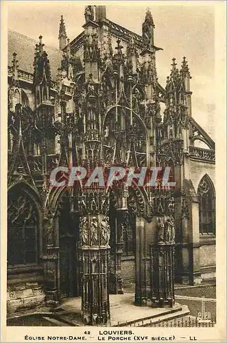 Cartes postales Louviers Eglise Notre Dame le Porche (XVe siecle)