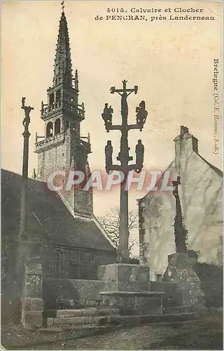 Ansichtskarte AK Calvaire et Clocher de Pencran pres Landerneau