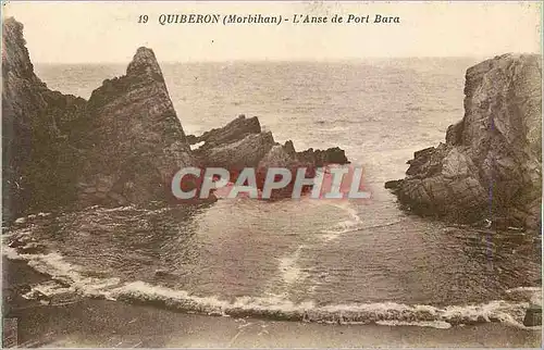 Ansichtskarte AK Quiberon (Morbihan) l'Anse de Port Bara