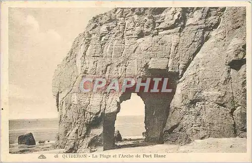 Ansichtskarte AK Quiberon la Plage et l'Arche de Port Blanc