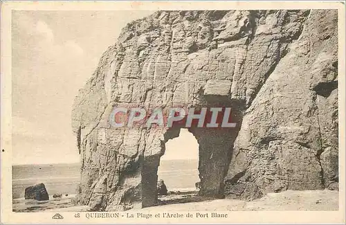 Cartes postales Quiberon la Plage et l'Arche de Port Blanc