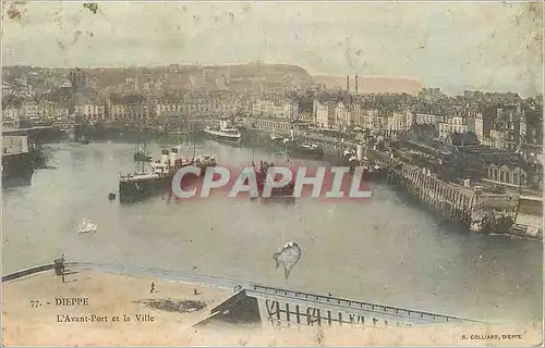 Cartes postales Dieppe l'Avant Port et la Ville Bateaux