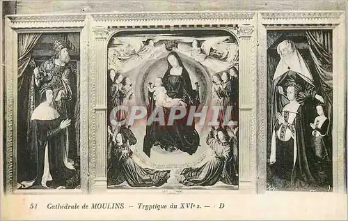 Ansichtskarte AK Cathedrale de Moulins Tryptique du XVIe s