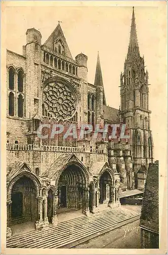 Cartes postales Chartres le Portail Nord et la Fleche la Douce France