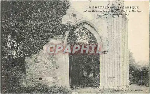 Cartes postales Ruines de la Chapelle de l'Abbaye de Bon Repos pres Gouarec la Bretagne Pittoresque