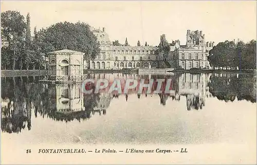 Ansichtskarte AK Fontainebleau le Palais l'Etang aux Carpes