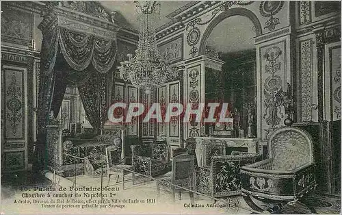Ansichtskarte AK Palais de Fontainebleau Chambre a Coucher de Napoleon Ier