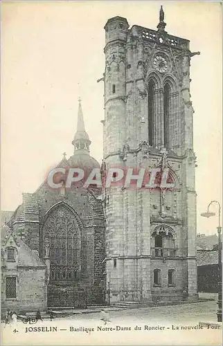 Ansichtskarte AK Josselin Basilique Notre Dame du Roncier la Nouvelle Tour