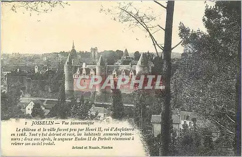 Cartes postales Josselin vue Panoramique