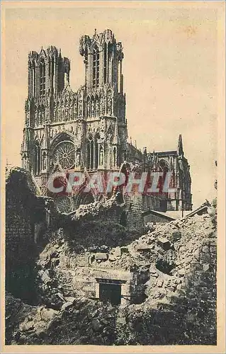 Cartes postales la Cathedrale de Reims en 1918
