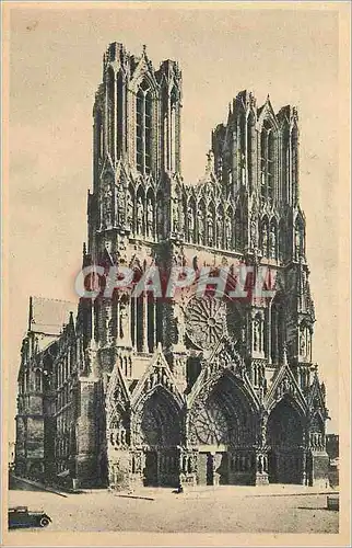 Cartes postales Cathedrale de Reims Etat Actuel
