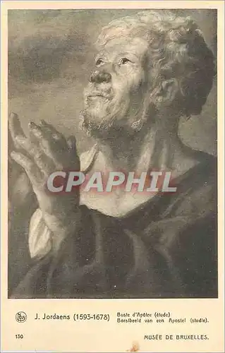 Cartes postales Musee de Bruxelles J Jordaens (1593 1678) Buste d'Apotre