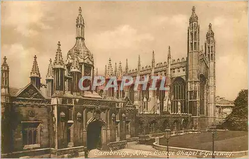 Ansichtskarte AK Cambridge Kings College Chapel Gateway