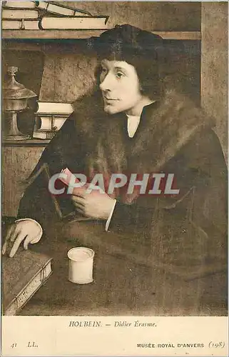 Cartes postales Musee Royal d'Anvers Holbein Didier Erasme