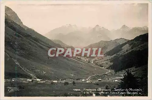 Cartes postales moderne Environs d'Annecy Sentier de Montmin  Massif des Bauges