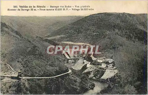 Ansichtskarte AK Vallee de la Sioule Barrage des Fades Vue Generale