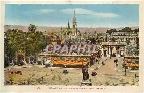 Cartes postales Nancy Place Stanislas vue de l'Hotel de Ville
