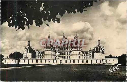 Moderne Karte Chateau de Chambord Facade Meridionale la Porte Royale