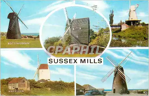 Cartes postales moderne Sussex Mills  Moulins Rottigdean Rye Salvington Mayfield Selsey