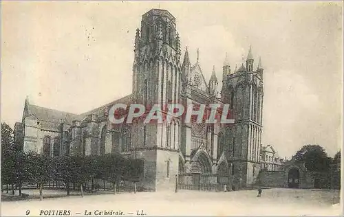 Cartes postales Poitiers la Cathedrale