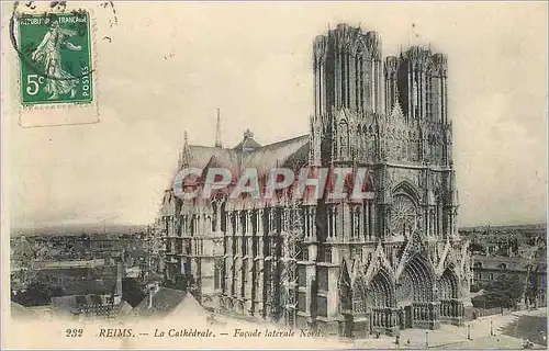 Ansichtskarte AK Reims la Cathedrale Facade Laterale Nord