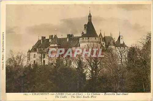 Cartes postales Chaumont sur Loire (Loir et Cher) le Chateau Ensemble Sud Ouest