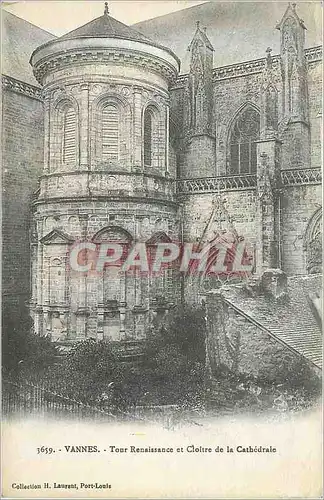 Cartes postales Vannes Tour Renaissance et Cloitre de la Cathedrale