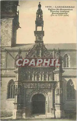 Cartes postales Landerneau Eglise St Houardon Porche Ionique Renaissance (Fin du XVIe Siecle)