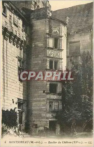 Cartes postales Montsoreau (M et L) Escalier du Chateau (XV e s)