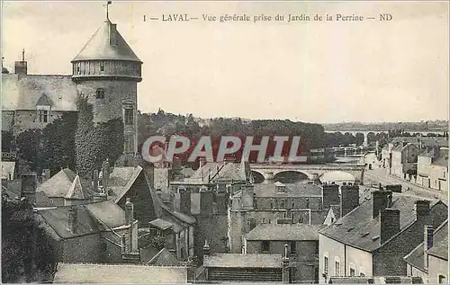 Cartes postales Laval Vue Generale prise du Jardin de la Perrine