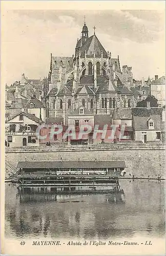 Ansichtskarte AK Mayenne Abside de l'Eglise Notre Dame