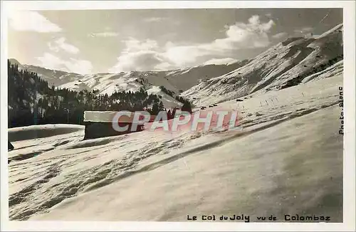 Cartes postales moderne les Contamines en Hiver altit 1200m le Col du Joly (1999m ) vu des Chalets de Colombaz