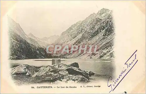 Cartes postales Cauterets le Lac de Gaube (carte 1900)