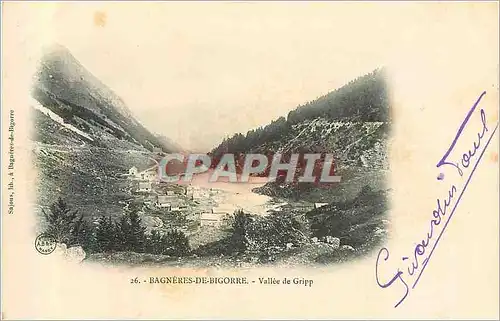 Cartes postales Bagneres de Bigorre Vallee de Gripp (carte 1900)