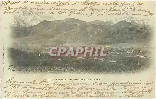 Cartes postales Panorama de Bagneres de Bigorre (carte 1900)