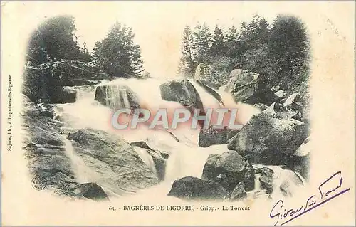Cartes postales Bagneres de Bigorre Gripp le Torrent (carte 1900)