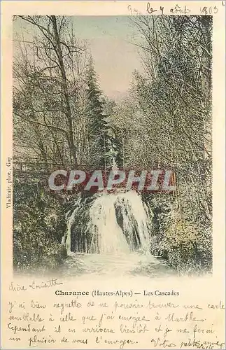 Cartes postales Charance (Hautes Alpes) les cascades (carte 1900)