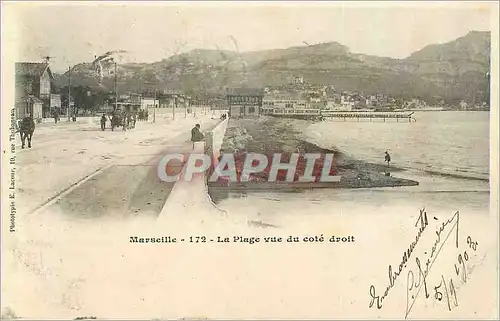 Ansichtskarte AK Marseille la Plage vue du Cote Droit (carte 1900)