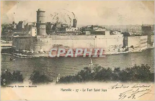 Cartes postales Marseille le Fort Saint Jean (carte 1900)