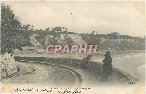 Cartes postales Biarritz la Cote des Basques (carte 1900)