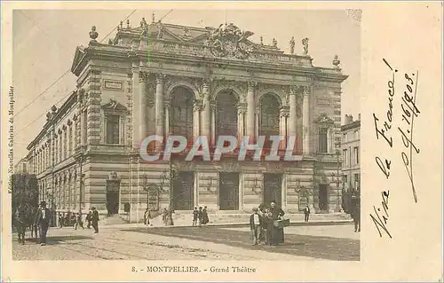 Ansichtskarte AK Montpellier Grand Theatre (carte 1900)