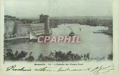 Cartes postales Marseille l'Entree du Vieux Port (carte 1900)