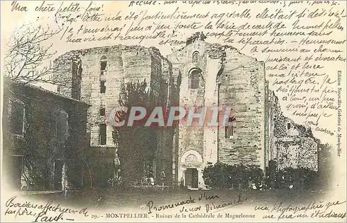 Cartes postales Montpellier Ruines de la Cathedrale de Maguelonne (carte 1900)