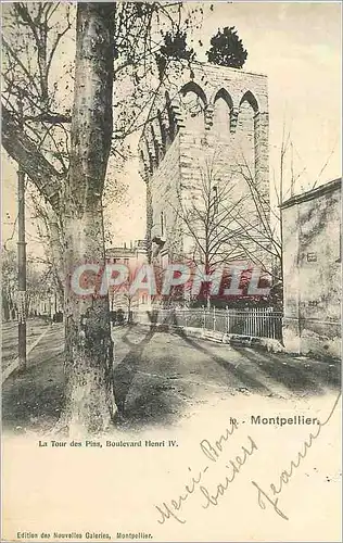 Ansichtskarte AK Montpellier la Tour des Pins Boulevard Henri IV (carte 1900)