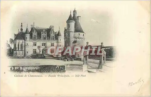 Ansichtskarte AK Chateau de Chenonceaux Facade Principale (carte 1900)